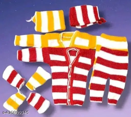 Soft, colorblocked wool winter suit for newborn babies, warm and comfortable fit