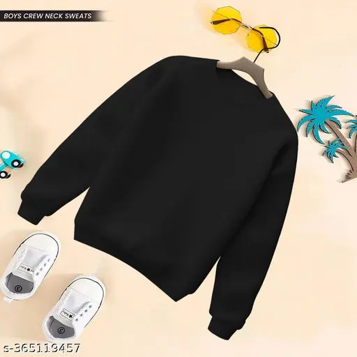 Stylish boys sweatshirt latest, cotton, solid color & long sleeves for kids (ages 2-14), vibrant designs, comfortable wear, made in India