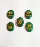 Green Crystal Stone Pack (5): Swara Agate, Jade, Aventurine - Feng Shui Prosperity Symbols for Money & Good Luck