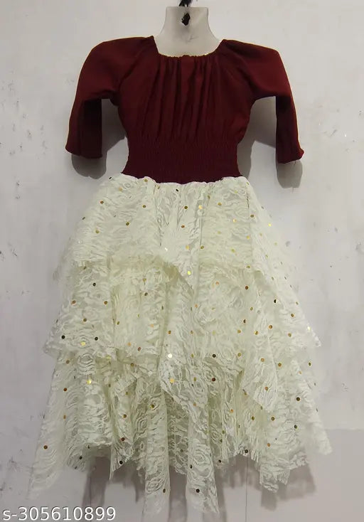Net UMRELLA Kurta for kids aged 9-10, Indian handcrafted cotton garment