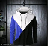 Multicolor cotton colorblocked men's hoodie t-shirt, perfect for casual or formal wear in various sizes (S-XXL)
