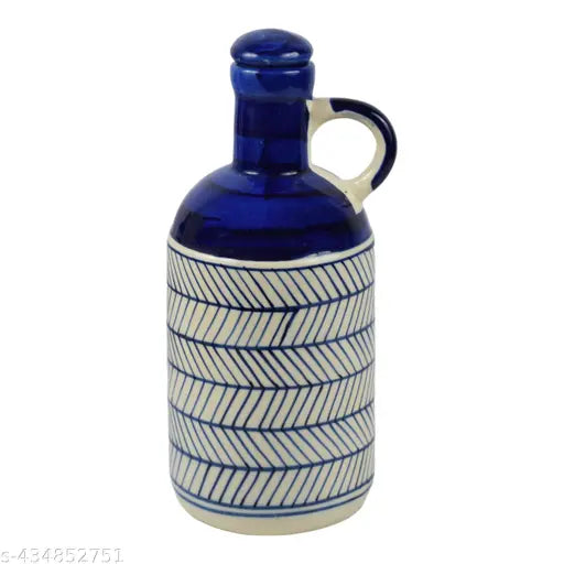 Ceramics Ghar Premium Ceramic Oil Dispenser Set (1000ml x 2) | Microwave-safe, elegant bottles for cooking oil storage