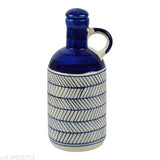 Ceramics Ghar Premium Ceramic Oil Dispenser Set (1000ml x 2) | Microwave-safe, elegant bottles for cooking oil storage