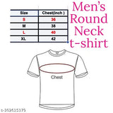 Cotton blend My Life Line A alphabet T-shirt for men, printed with bold letters on a round neck