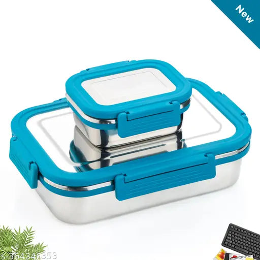 Stainless steel Venice lunchbox - Leak-proof, durable, easy to clean, multiple compartments for work, school, or picnics. BPA-free and food-grade material, ideal for kids and adults