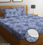 Double bed premium cotton checks, RD FABS 210 TC Supersoft fitted sheets with 2 pillow covers for 78x72+10 mattress