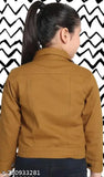 Denim solid jacket & coat for girls aged 5-6 years, made in India