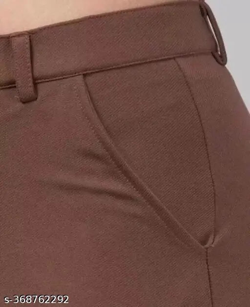 Women's solid cotton lycra cargo pants, size 26-40 with 4 pockets