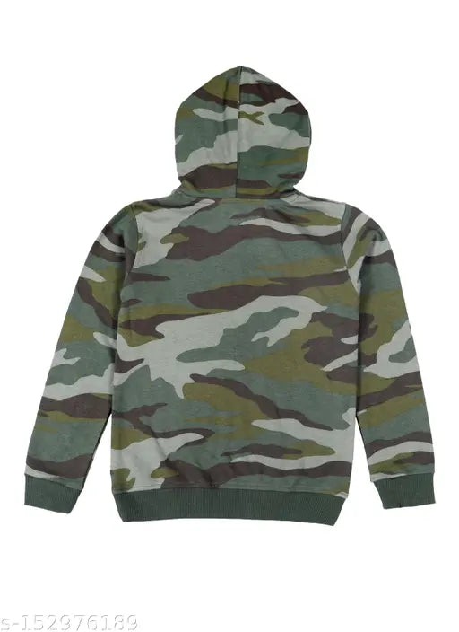Camo pullover, unisex cotton sweatshirt, solid camouflage design - Baby's Pride, India