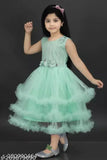 Sleeveless, embellished net dress for girls (1-2 years), Indian handcrafted fashion