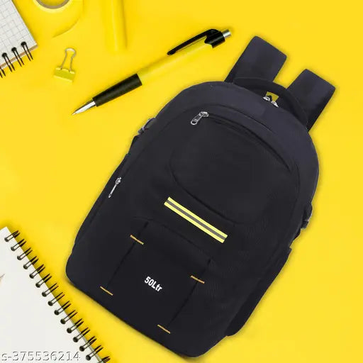 Waterproof polyester school bag, spacious with laptop compartment, vibrant design for college use