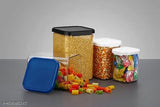 Plastic airtight storage containers & jars, 16 pcs in various sizes: 1400ml, 900ml, 650ml, 350ml for kitchen organization