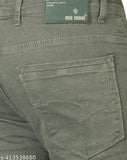 Men's slim mid-rise Pista Jeans - Solid denim, comfortable stretchable menswear in size 30/32/34/36/38/40, made in India