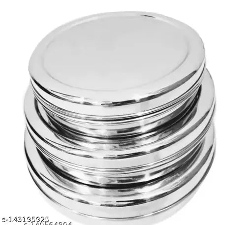 Stainless steel fruit container, pack of 3pcshigh quality - 700ml, 900ml, 1200ml airtight, Indian-made