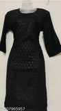 Embellished net rayon kurtis, free size Indian fashion wear