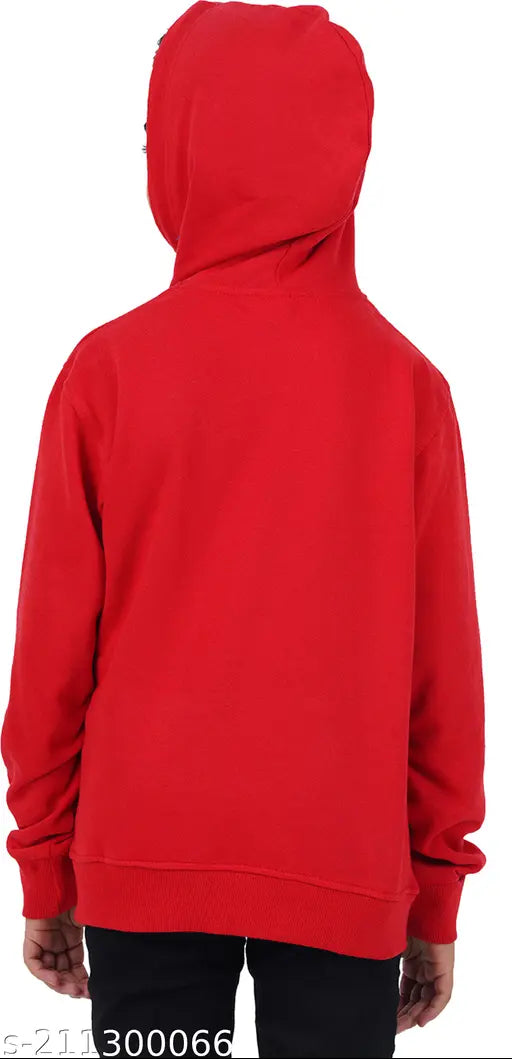 Boys cotton blend long-sleeve printed hoodie (1pc), perfect for casual winter wear, available in various colors. Made by South Tree, India
