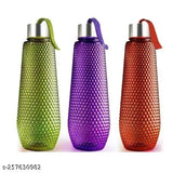 Plastic water bottle set for fridge, office, sports, school, gym, yoga by matrutv sales. Pack of 3 with dimensions: 10x10x12 cm