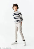 Daffodil striped wool sweater, lightweight & soft for kids (3-4 years), premium quality, made in India