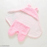 Soft microfiber new born wearable blanket set, classic design for baby boys and girls, India-made