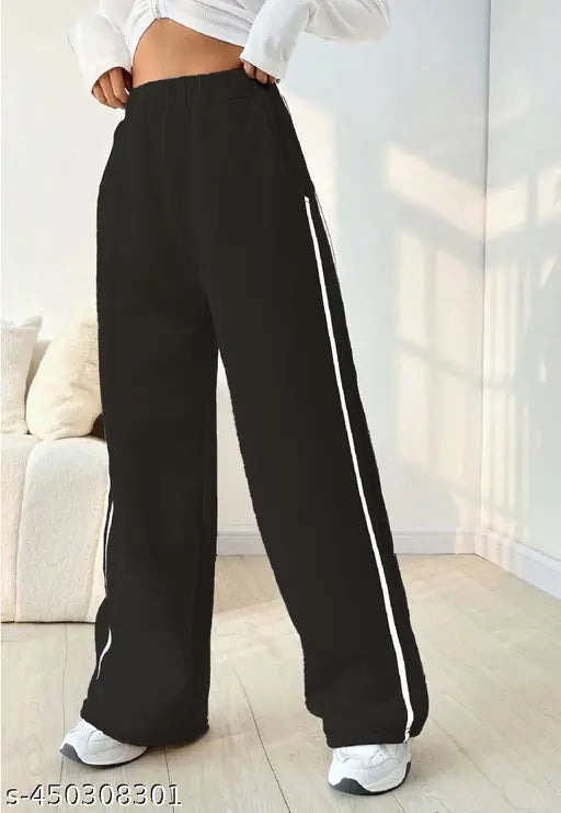 Cotton blend bellbottom trousers for women & girls, solid color western wear casual funky pant best quality