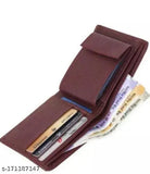 Fashionable faux leather wallet for men, textured pattern with 5 compartments, free size (10cm x 10cm), made in India