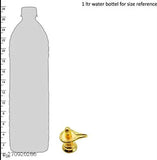 Brass Vastu Feng Shui Shivling, gold-plated Panch Dhaatu Shivling idol for wealth decoration showpiece (2.5" L x 2.5" H)