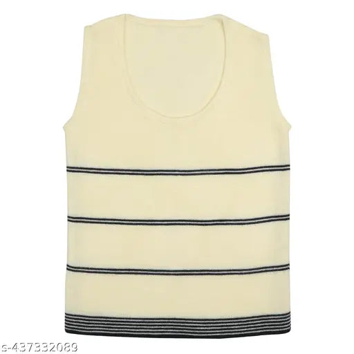 Acrylic striped sweater vests for kids - pack of 3: 6-12 months, 18-24 months, 3-4 years sizes. Elefantino kidswear from India