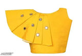 Kids' cotton blend lehenga choli with taffeta silk, sleeveless and adorned with mirror work. Indian traditional wear for girls aged 3-16 years