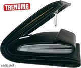 Faux leather TAQWA Black Album Wallet for men (8 card slots), 5 compartments, free size (12cm x 5cm)