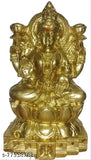Antique 13cm Poly Resin Mahalakshmi Lakshmi statue, intricately detailed Indian God Idol