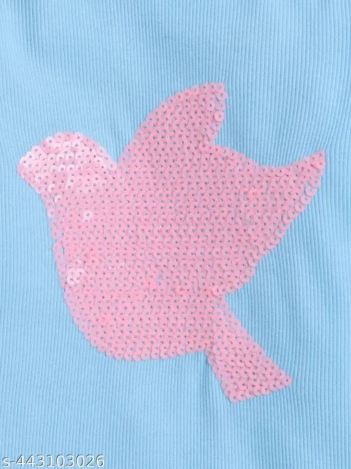 Acrylic long sleeve girls' embellished top-sweatshirt with net pattern, modern style for 2-4 years old