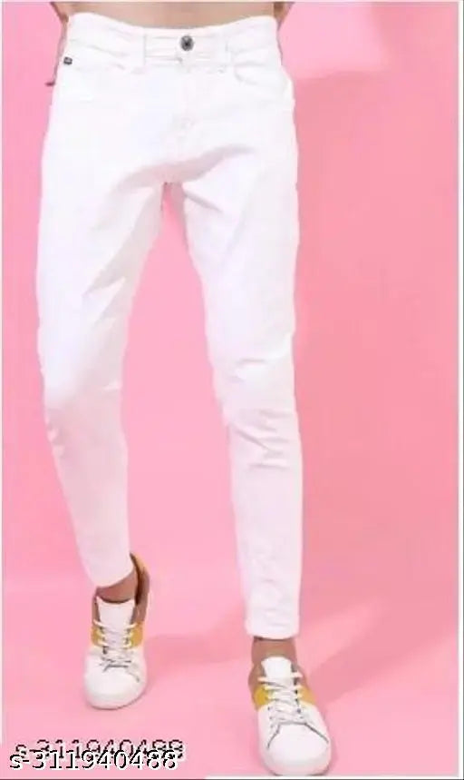 Men's cotton black jeans, solid fit for everyday wear, available in sizes 26-34, origin India