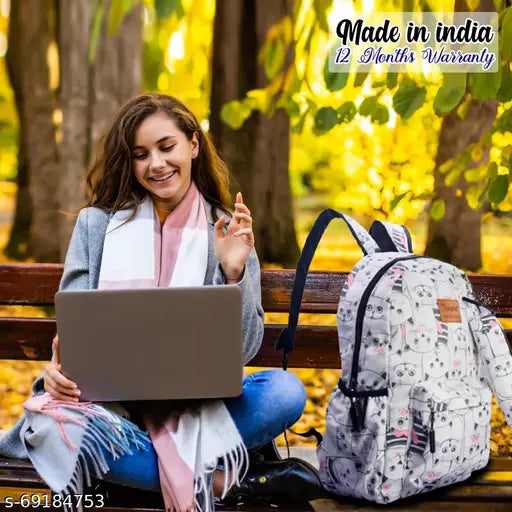 Multicolor, water-resistant polyester Tinytot backpack (20L) - ideal for school/college travel for girls and women