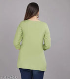 Attractive rayon embroidered top for women & girls in trending designs, India origin