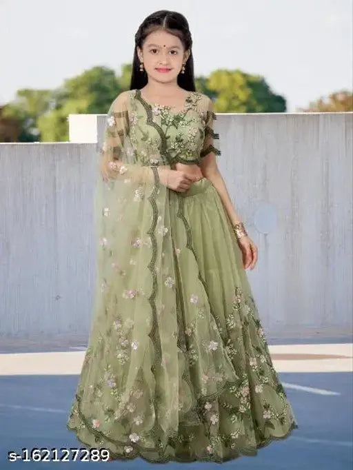 Women's heavy net semi-stitched embroidery lehenga choli with dupatta set, pure net material, striped pattern, ceremony and festival wear