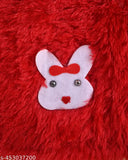 Wool winter wear for kids with self-design net pattern, includes frock and t-shirt for girls and jeans for boys