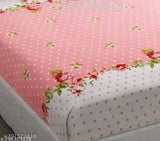 Cotton floral single bedsheet set, ideal for adult summer use (India)