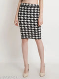 Multicolor polyester pencil skirt for women, solid design, professional attire, multiple sizes available
