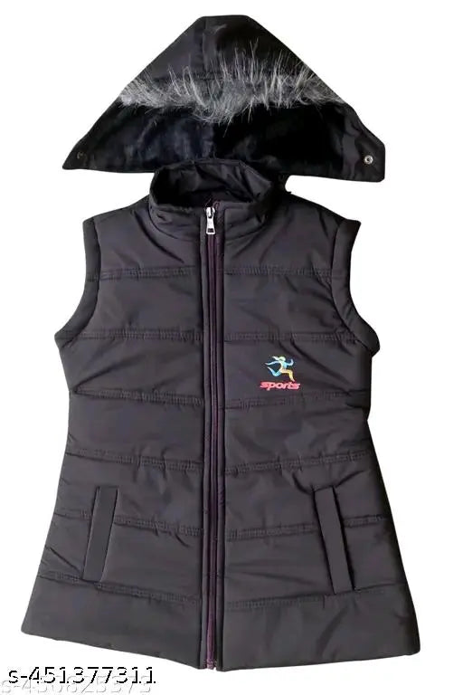 Nylon short sleeve designer jacket for kids, solid color, Indian origin