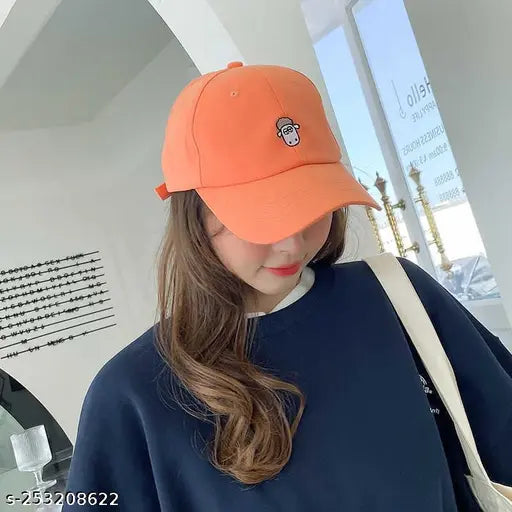 Peach cotton adjustable baseball cap - versatile and trendy sun protection for outdoor traveling, suitable for men, women, boys, and girls