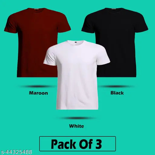 Trendy cotton men's t-shirts by LazyChunks, solid color with short sleeves, regular fit and premium combed jersey fabric for all-day comfort
