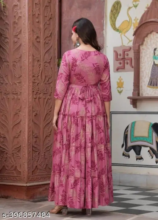 Rayon three-quarter sleeve printed kurti for women - Top Trending Chief, comfortable fashion from India