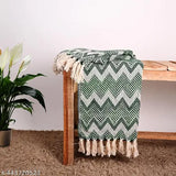 Grey 100% cotton throw blanket, soft, plush, cozy for couch or bed. Ideal for chairs, abstract design from India