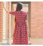 Viscose rayon flared flower design kurti for women and girls, best-selling Hirday Creation on display