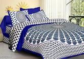 Cotton Jaipuri flat sheets, 104 thread count, ideal for adults, multipack from India