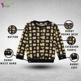 Kids star jacquard sweatshirt, premium quality long sleeves, printed net design for baby & kids casual wear