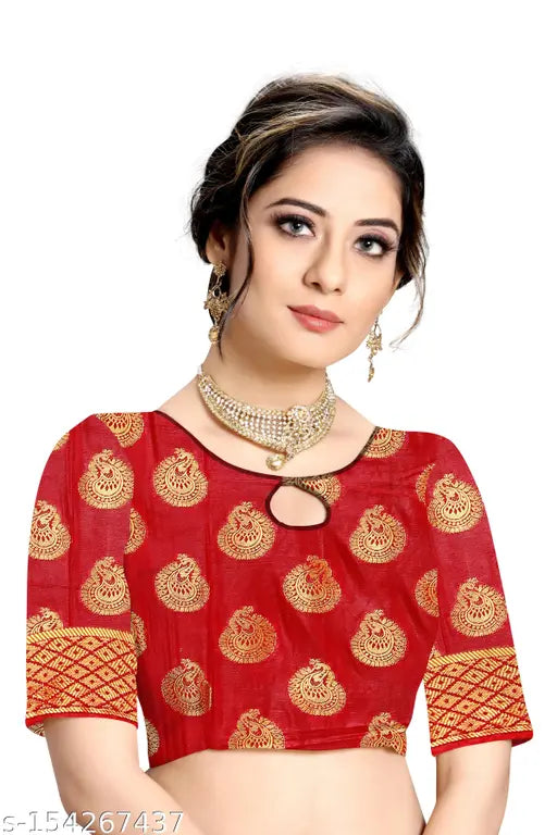 Woven Kanjivaram Silk Balaton Saree, rich pallu with nylon blend, Georgette fabric, zari patterned blouse