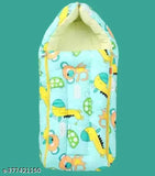 New born baby cotton 2-in-1 sleeping/carry bag for 0-3 months, self-design net patterned, long sleeves