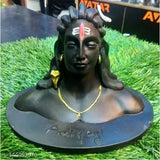 11cm x 10cm Poly Resin Adiyogi Statue, Indian art for home or office decor, ideal gift