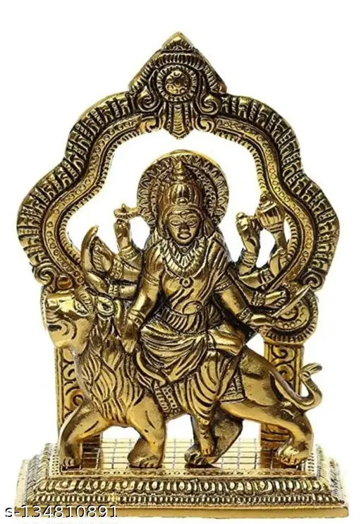 Aluminum Durga Mata idol, high-quality Indian religious figurine